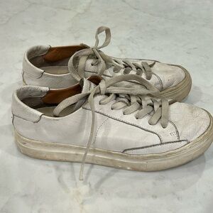 White leather Soludos sneakers size 8. Used condition Price based on condition